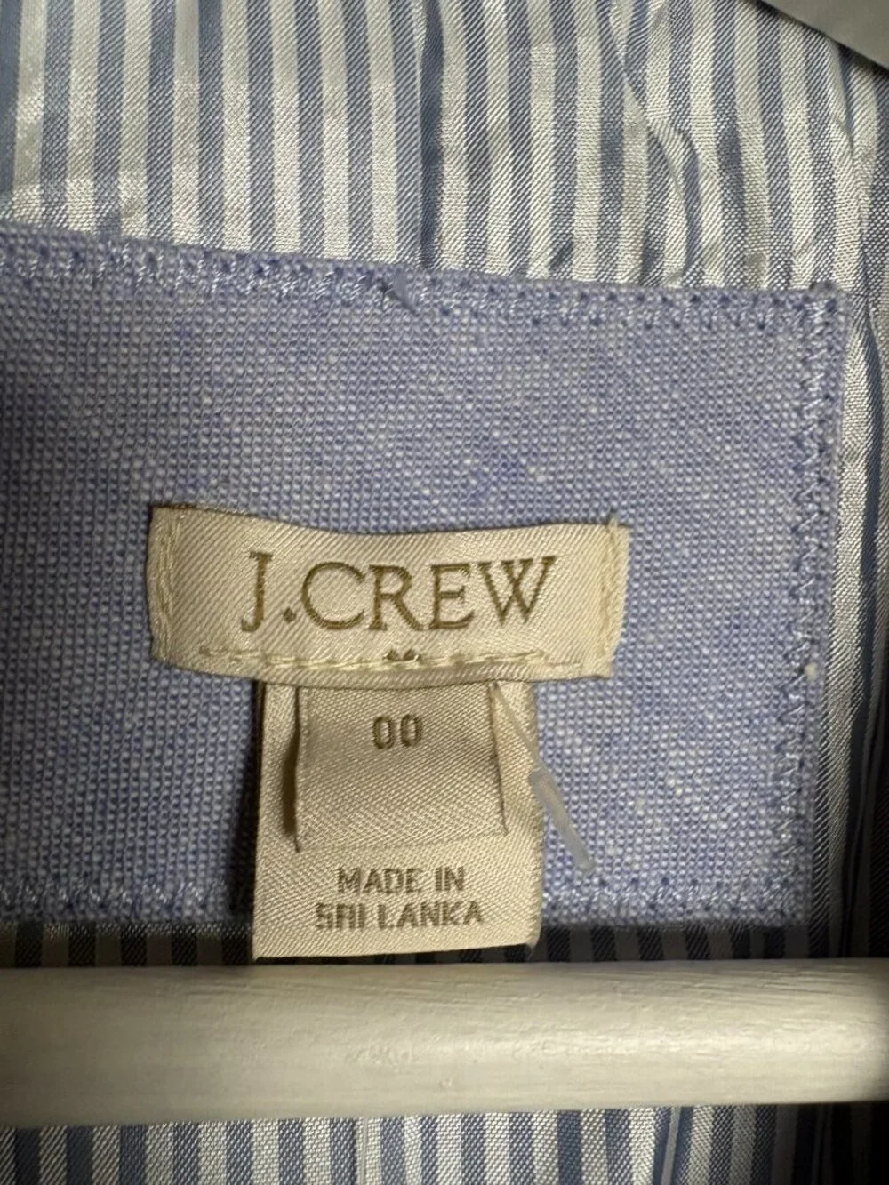 J.Crew Linen Blend Schoolboy Blazer Jacket Women's Blue Tailored Classic Size 00